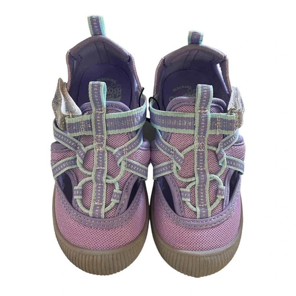 NWT Girls OSHKOSTH B'GOSH Everplay Purple/Blue Bumptoe Shoes Size 6